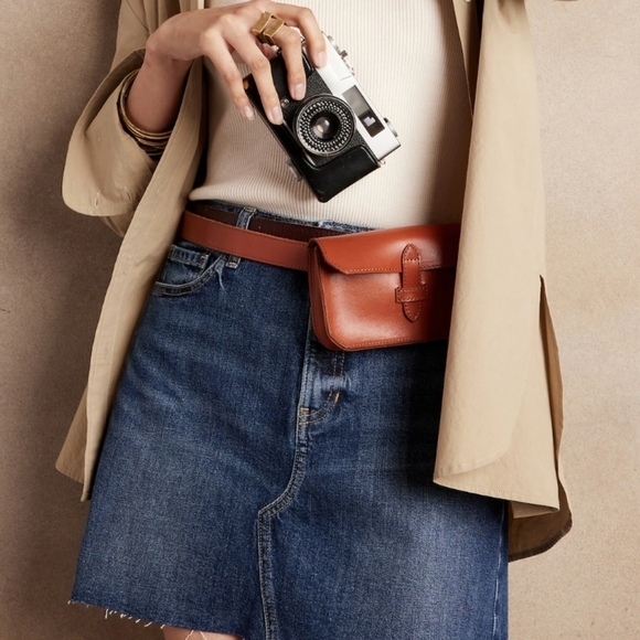 New BR Denim Mini Skirt Size XXS - Picture 5 of 8